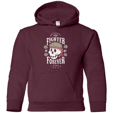 Sweatshirts Maroon / YS Fighter Forever Ryu Youth Hoodie