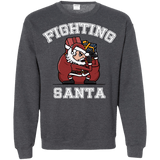 Sweatshirts Dark Heather / S Fighting Santa Crewneck Sweatshirt