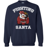 Sweatshirts Navy / S Fighting Santa Crewneck Sweatshirt