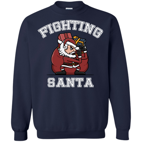 Sweatshirts Navy / S Fighting Santa Crewneck Sweatshirt