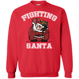 Sweatshirts Red / S Fighting Santa Crewneck Sweatshirt