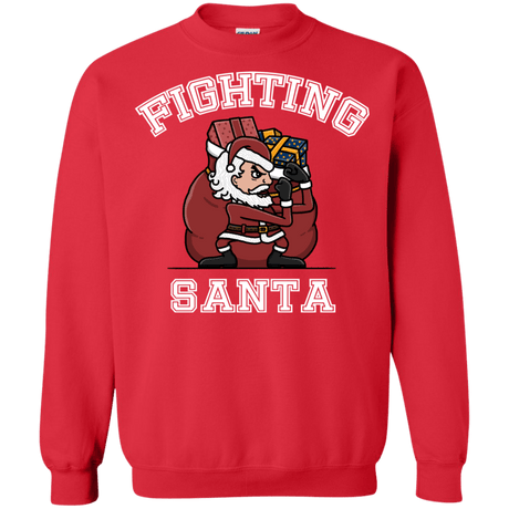 Sweatshirts Red / S Fighting Santa Crewneck Sweatshirt