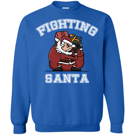 Sweatshirts Royal / S Fighting Santa Crewneck Sweatshirt