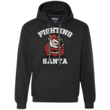 Sweatshirts Black / S Fighting Santa Premium Fleece Hoodie