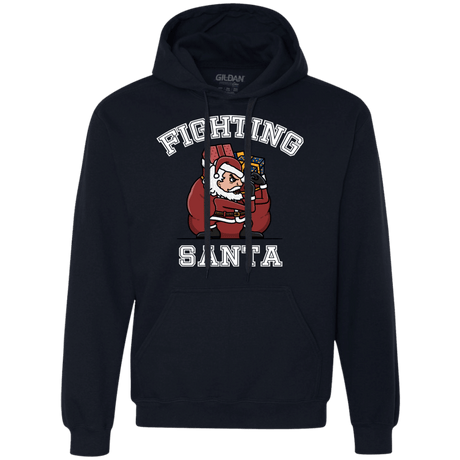 Sweatshirts Navy / S Fighting Santa Premium Fleece Hoodie