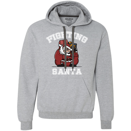 Sweatshirts Sport Grey / S Fighting Santa Premium Fleece Hoodie