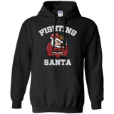 Sweatshirts Black / S Fighting Santa Pullover Hoodie