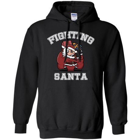 Sweatshirts Black / S Fighting Santa Pullover Hoodie