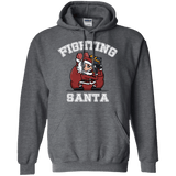 Sweatshirts Dark Heather / S Fighting Santa Pullover Hoodie
