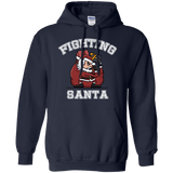 Sweatshirts Navy / S Fighting Santa Pullover Hoodie