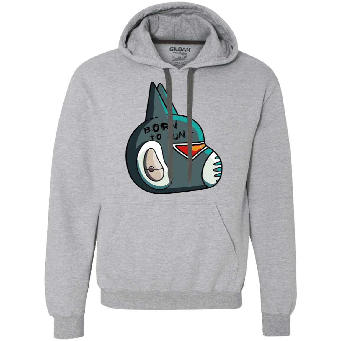 Sweatshirts Sport Grey / S Final Space Avocato Born To Hunt Premium Fleece Hoodie