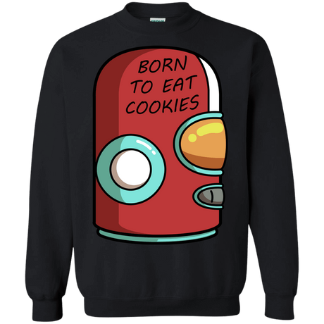 Sweatshirts Black / S Final Space Gary Born To Eat Cookies Crewneck Sweatshirt