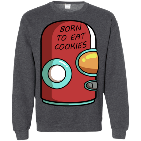 Sweatshirts Dark Heather / S Final Space Gary Born To Eat Cookies Crewneck Sweatshirt