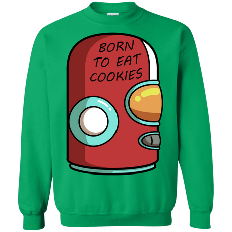 Sweatshirts Irish Green / S Final Space Gary Born To Eat Cookies Crewneck Sweatshirt