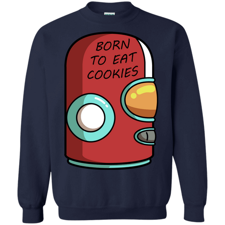 Sweatshirts Navy / S Final Space Gary Born To Eat Cookies Crewneck Sweatshirt