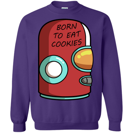 Sweatshirts Purple / S Final Space Gary Born To Eat Cookies Crewneck Sweatshirt