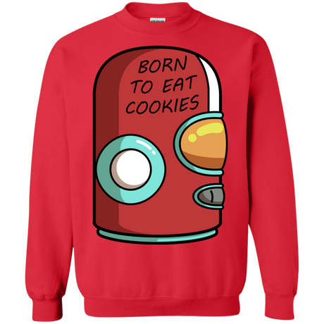 Sweatshirts Red / S Final Space Gary Born To Eat Cookies Crewneck Sweatshirt