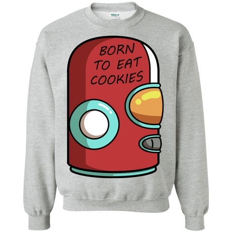 Sweatshirts Sport Grey / S Final Space Gary Born To Eat Cookies Crewneck Sweatshirt