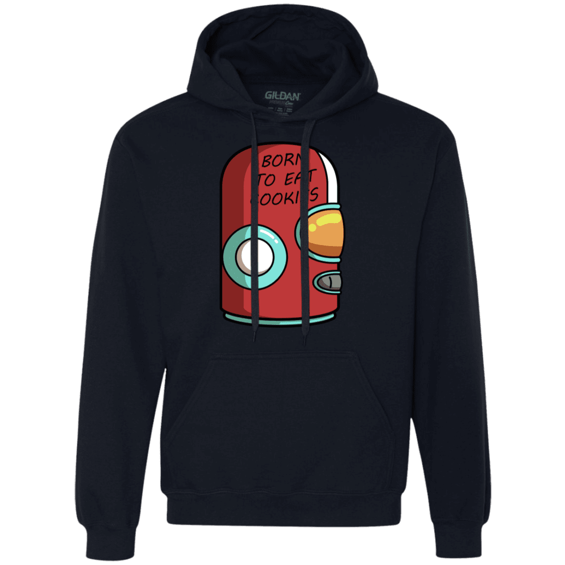 Sweatshirts Navy / S Final Space Gary Born To Eat Cookies Premium Fleece Hoodie