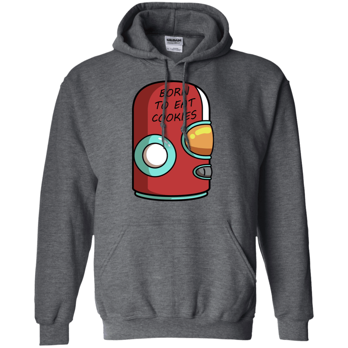 Sweatshirts Dark Heather / S Final Space Gary Born To Eat Cookies Pullover Hoodie