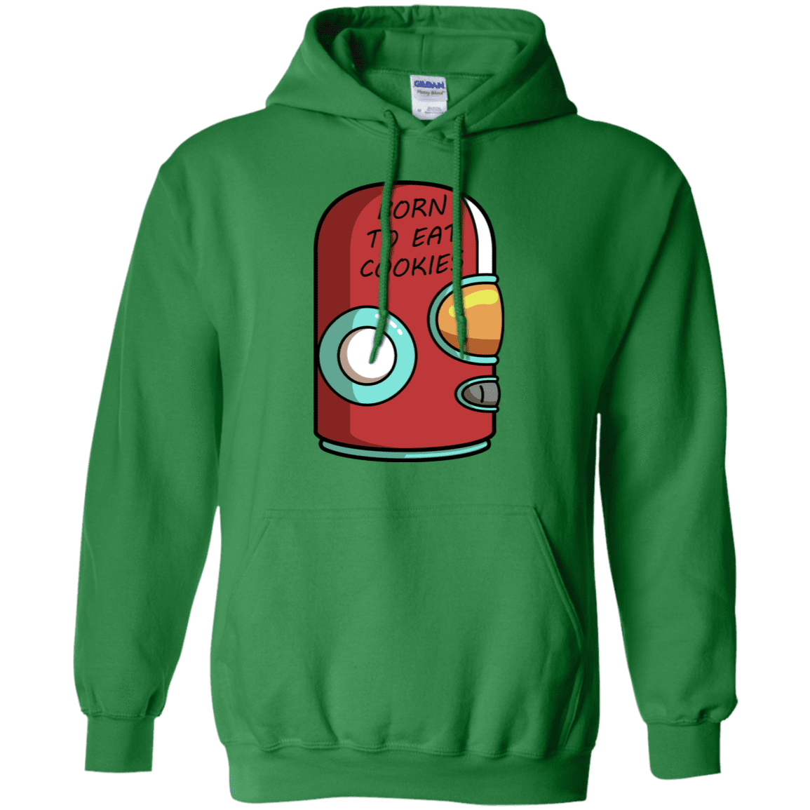 Sweatshirts Irish Green / S Final Space Gary Born To Eat Cookies Pullover Hoodie