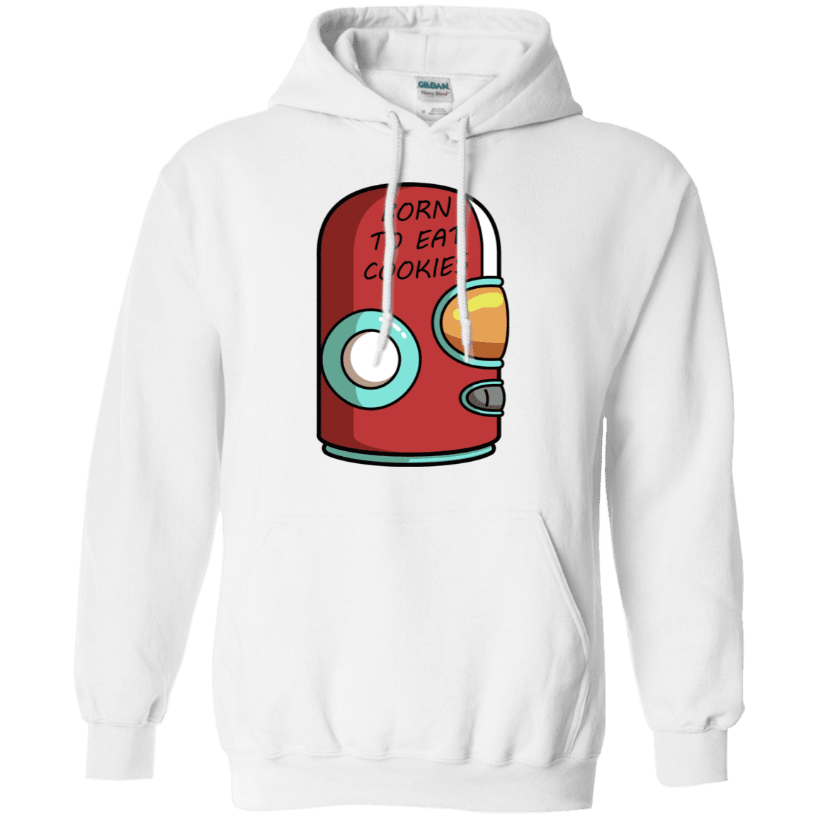 Sweatshirts White / S Final Space Gary Born To Eat Cookies Pullover Hoodie