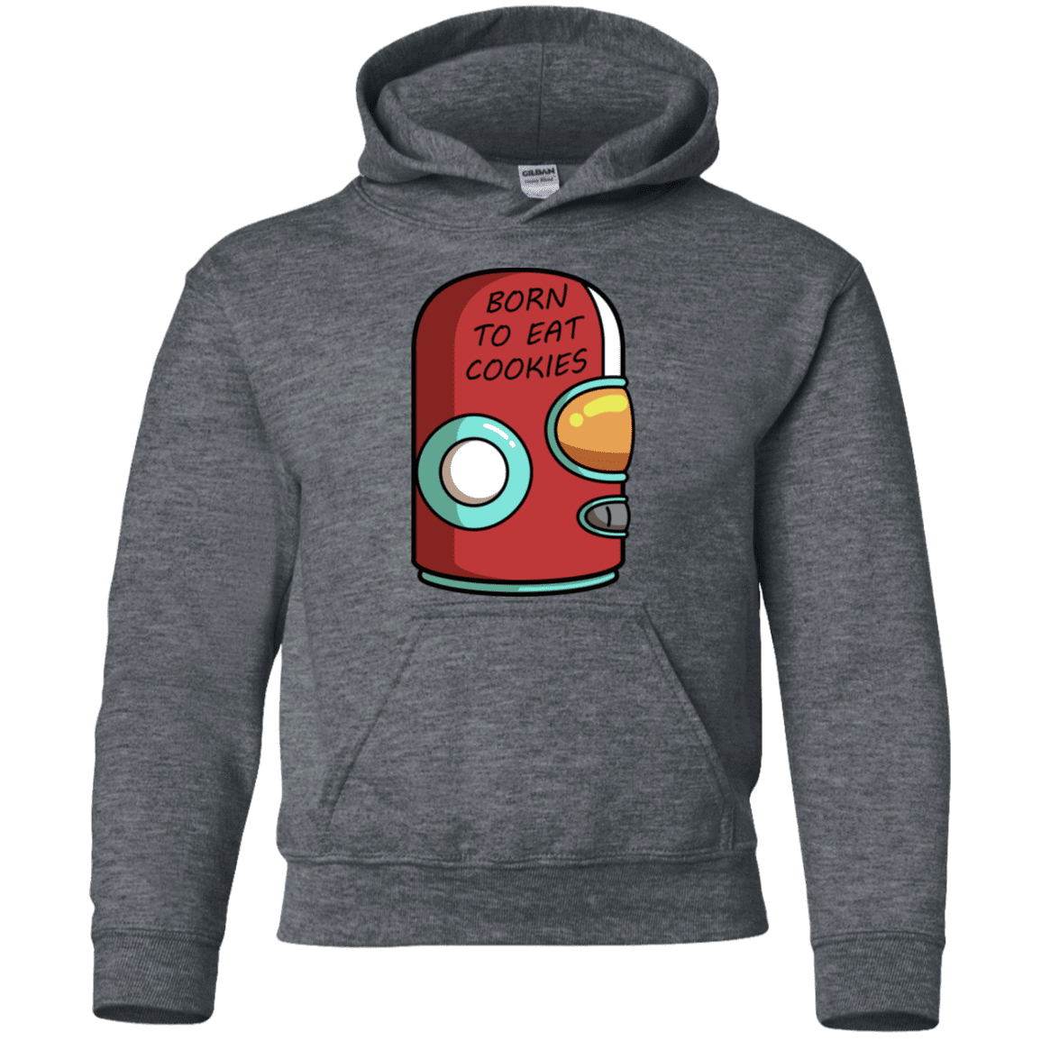 Sweatshirts Dark Heather / YS Final Space Gary Born To Eat Cookies Youth Hoodie