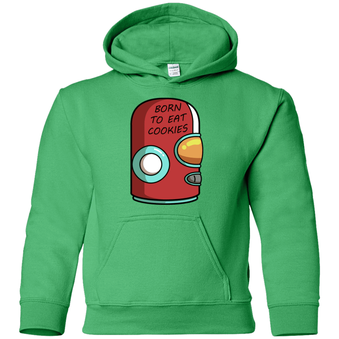 Sweatshirts Irish Green / YS Final Space Gary Born To Eat Cookies Youth Hoodie