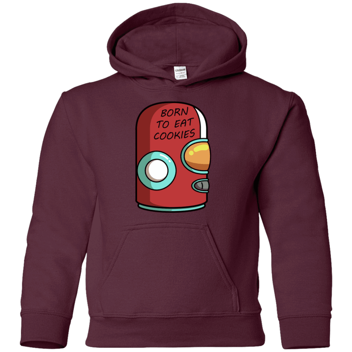 Sweatshirts Maroon / YS Final Space Gary Born To Eat Cookies Youth Hoodie