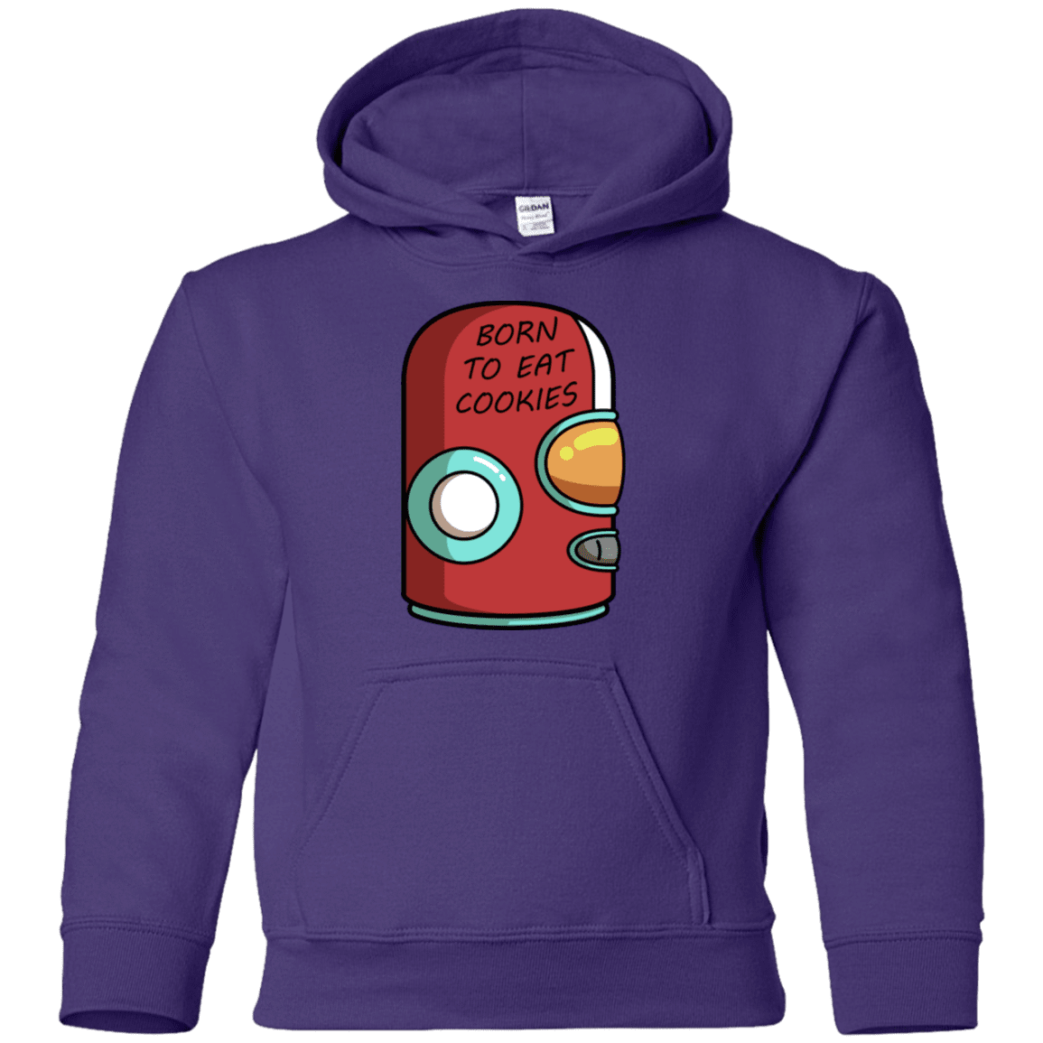 Sweatshirts Purple / YS Final Space Gary Born To Eat Cookies Youth Hoodie