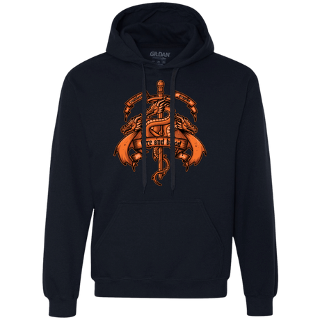 Sweatshirts Navy / Small FIRE AND BLOOD Premium Fleece Hoodie