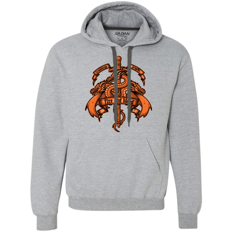 Sweatshirts Sport Grey / Small FIRE AND BLOOD Premium Fleece Hoodie