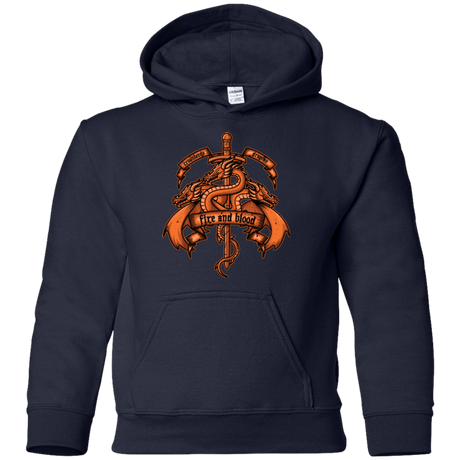 Sweatshirts Navy / YS FIRE AND BLOOD Youth Hoodie