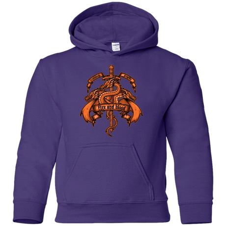 Sweatshirts Purple / YS FIRE AND BLOOD Youth Hoodie
