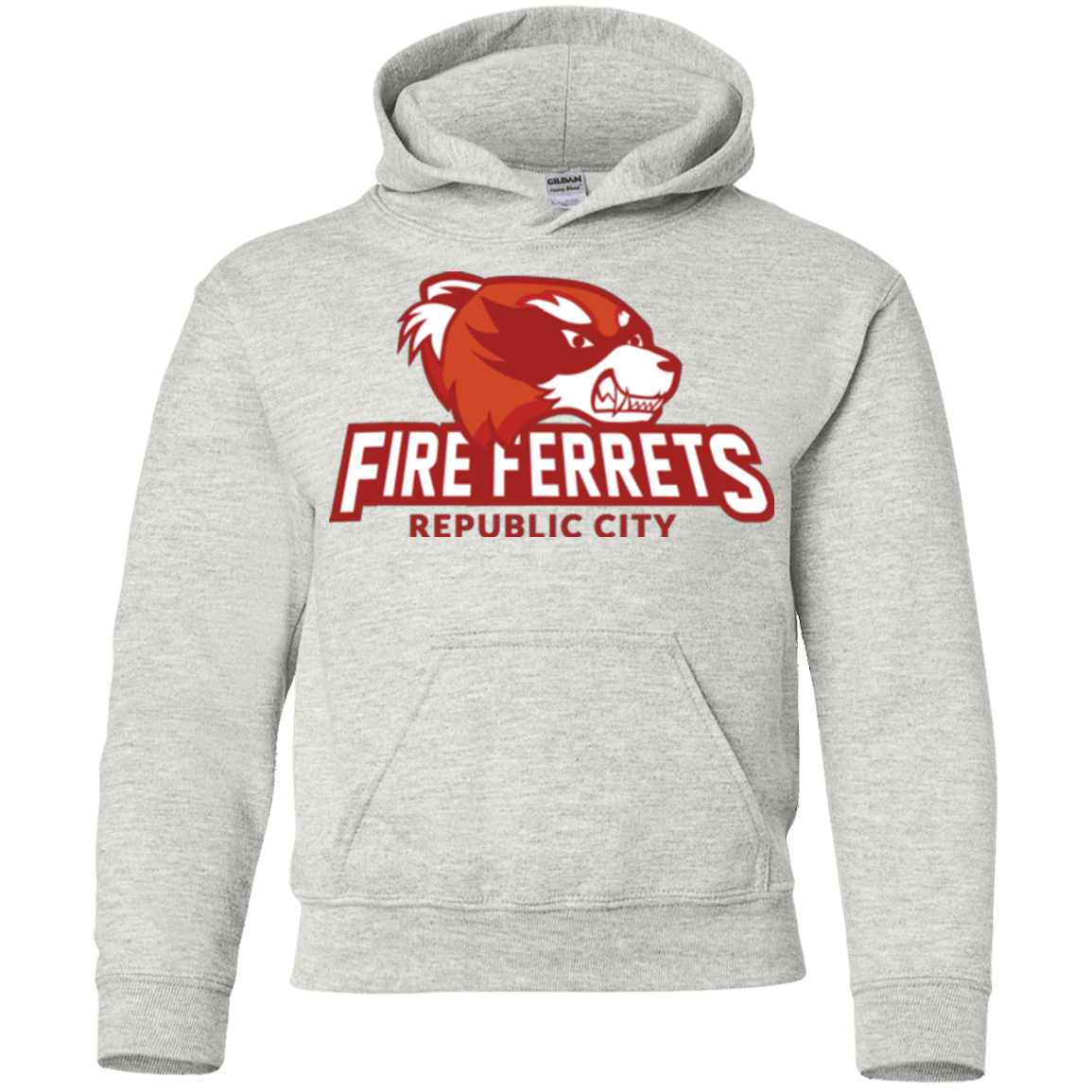 Sweatshirts Ash / YS Fire Ferrets Youth Hoodie