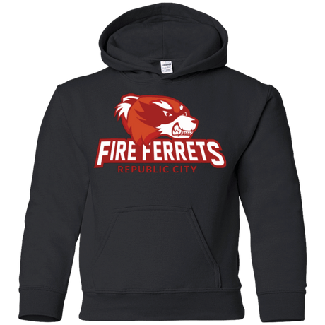 Sweatshirts Black / YS Fire Ferrets Youth Hoodie