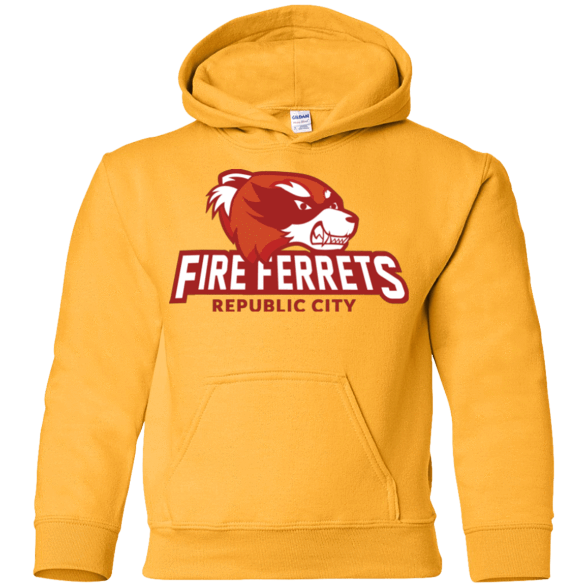 Sweatshirts Gold / YS Fire Ferrets Youth Hoodie