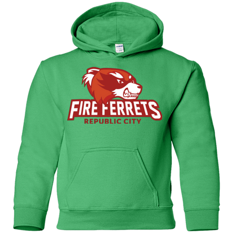 Sweatshirts Irish Green / YS Fire Ferrets Youth Hoodie