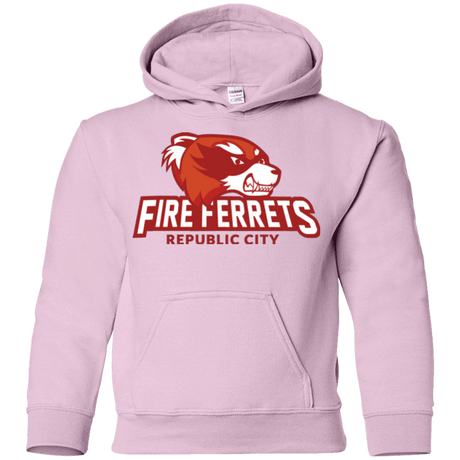 Sweatshirts Light Pink / YS Fire Ferrets Youth Hoodie