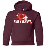 Sweatshirts Maroon / YS Fire Ferrets Youth Hoodie