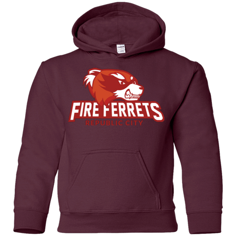 Sweatshirts Maroon / YS Fire Ferrets Youth Hoodie