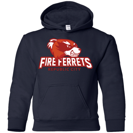 Sweatshirts Navy / YS Fire Ferrets Youth Hoodie