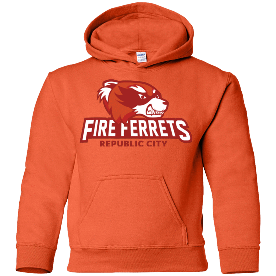 Sweatshirts Orange / YS Fire Ferrets Youth Hoodie