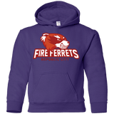 Sweatshirts Purple / YS Fire Ferrets Youth Hoodie