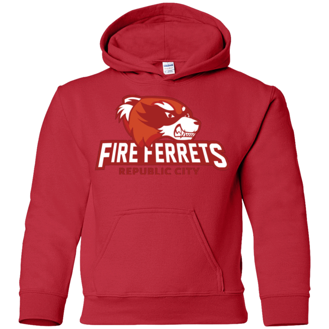 Sweatshirts Red / YS Fire Ferrets Youth Hoodie