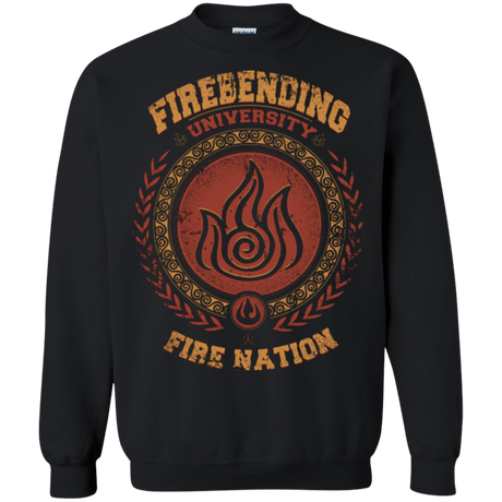 Sweatshirts Black / Small Firebending university Crewneck Sweatshirt