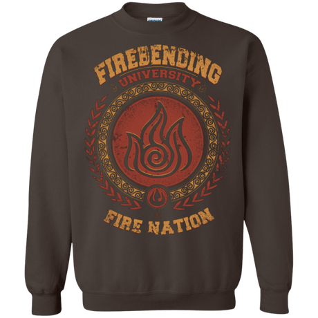 Sweatshirts Dark Chocolate / Small Firebending university Crewneck Sweatshirt