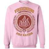 Sweatshirts Light Pink / Small Firebending university Crewneck Sweatshirt