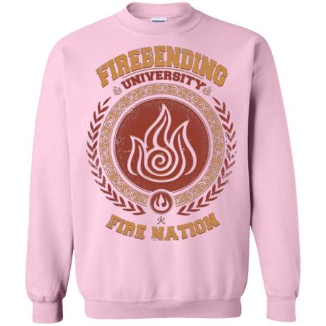 Sweatshirts Light Pink / Small Firebending university Crewneck Sweatshirt