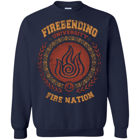 Sweatshirts Navy / Small Firebending university Crewneck Sweatshirt